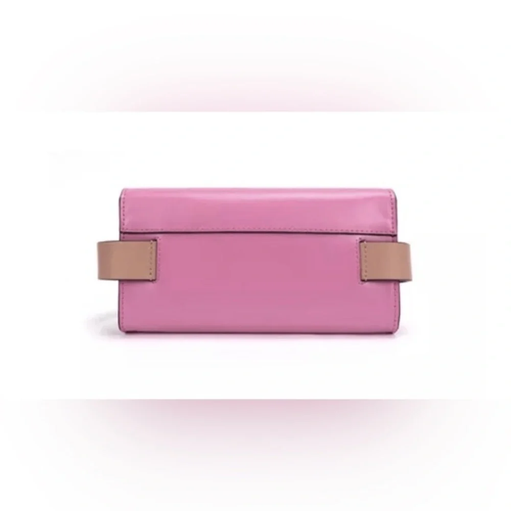 kate spade light pink bow gold logo‎ belt bag new